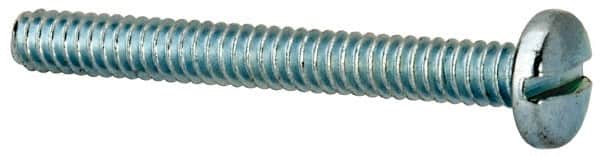 Value Collection - #6-32 UNC, 1-1/4" Length Under Head Slotted Drive Machine Screw - Binding Head, Grade J82 Steel, Zinc-Plated Finish, Without Washer - Americas Industrial Supply