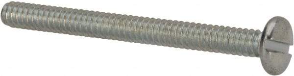 Value Collection - #6-32 UNC, 1-1/2" Length Under Head Slotted Drive Machine Screw - Binding Head, Grade J82 Steel, Zinc-Plated Finish, Without Washer - Americas Industrial Supply