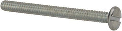 Value Collection - #6-32 UNC, 1-1/2" Length Under Head Slotted Drive Machine Screw - Binding Head, Grade J82 Steel, Zinc-Plated Finish, Without Washer - Americas Industrial Supply