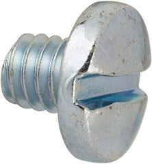 Value Collection - #8-32 UNC, 3/16" Length Under Head Slotted Drive Machine Screw - Binding Head, Grade J82 Steel, Zinc-Plated Finish, Without Washer - Americas Industrial Supply