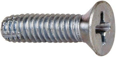 Value Collection - #8-32 UNC, 7/16" Length Under Head Slotted Drive Machine Screw - Binding Head, Grade J82 Steel, Zinc-Plated Finish, Without Washer - Americas Industrial Supply
