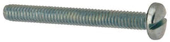 Value Collection - #8-32 UNC, 1-1/2" Length Under Head Slotted Drive Machine Screw - Binding Head, Grade J82 Steel, Zinc-Plated Finish, Without Washer - Americas Industrial Supply