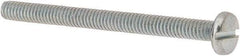 Value Collection - #8-32 UNC, 2" Length Under Head Slotted Drive Machine Screw - Binding Head, Grade J82 Steel, Zinc-Plated Finish, Without Washer - Americas Industrial Supply