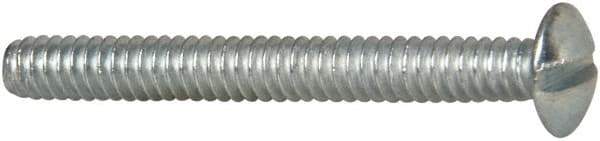 Value Collection - #6-32 UNC, 1-1/4" Length Under Head Slotted Drive Machine Screw - Truss Head, Grade J82 Steel, Zinc-Plated Finish, Without Washer - Americas Industrial Supply