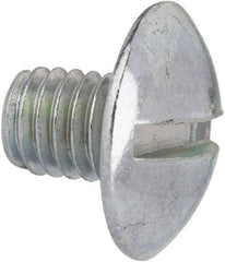 Value Collection - #10-32 UNF, 1/4" Length Under Head Slotted Drive Machine Screw - Truss Head, Grade J82 Steel, Zinc-Plated Finish, Without Washer - Americas Industrial Supply
