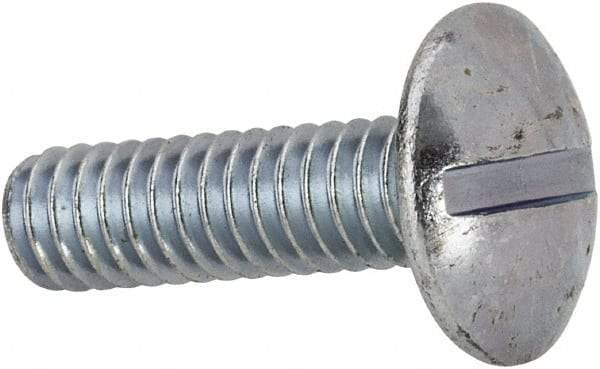 Value Collection - #12-24 UNC, 3/4" Length Under Head Slotted Drive Machine Screw - Truss Head, Grade J82 Steel, Zinc-Plated Finish, Without Washer - Americas Industrial Supply