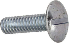 Value Collection - #12-24 UNC, 3/4" Length Under Head Slotted Drive Machine Screw - Truss Head, Grade J82 Steel, Zinc-Plated Finish, Without Washer - Americas Industrial Supply