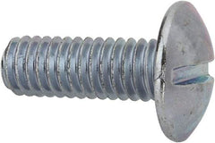 Value Collection - 5/16-18 UNC, 7/8" Length Under Head Slotted Drive Machine Screw - Truss Head, Grade J82 Steel, Zinc-Plated Finish, Without Washer - Americas Industrial Supply