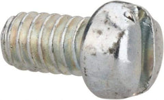 Value Collection - #3-48 UNC, 3/16" Length Under Head Slotted Drive Machine Screw - Fillister Head, Grade J82 Steel, Zinc-Plated Finish, Without Washer - Americas Industrial Supply