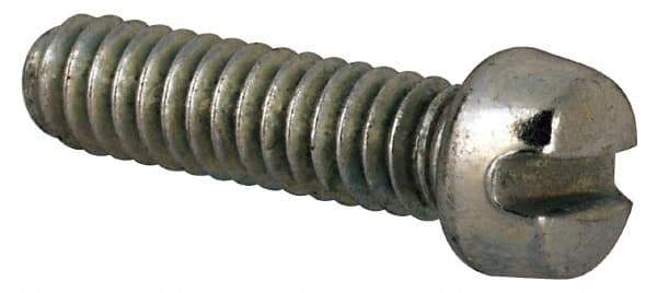 Value Collection - #3-48 UNC, 3/8" Length Under Head Slotted Drive Machine Screw - Fillister Head, Grade J82 Steel, Zinc-Plated Finish, Without Washer - Americas Industrial Supply