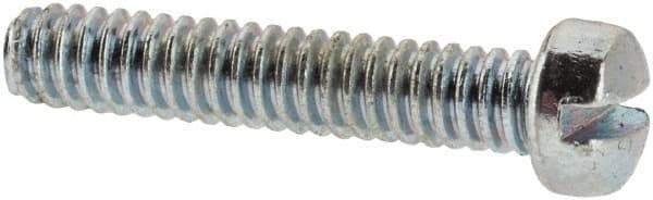 Value Collection - #3-48 UNC, 1/2" Length Under Head Slotted Drive Machine Screw - Fillister Head, Grade J82 Steel, Zinc-Plated Finish, Without Washer - Americas Industrial Supply
