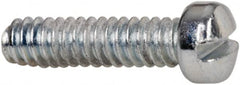 Value Collection - #4-40 UNC, 7/16" Length Under Head Slotted Drive Machine Screw - Fillister Head, Grade J82 Steel, Zinc-Plated Finish, Without Washer - Americas Industrial Supply