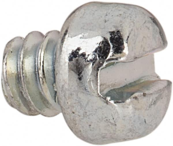 Value Collection - #6-32 UNC, 1/8" Length Under Head Slotted Drive Machine Screw - Fillister Head, Grade J82 Steel, Zinc-Plated Finish, Without Washer - Americas Industrial Supply