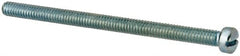 Value Collection - #8-32 UNC, 2-1/2" Length Under Head Slotted Drive Machine Screw - Fillister Head, Grade J82 Steel, Zinc-Plated Finish, Without Washer - Americas Industrial Supply