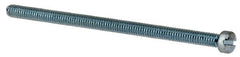 Value Collection - #8-32 UNC, 3" Length Under Head Slotted Drive Machine Screw - Fillister Head, Grade J82 Steel, Zinc-Plated Finish, Without Washer - Americas Industrial Supply