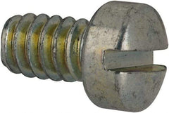 Value Collection - #10-24 UNC, 5/16" Length Under Head Slotted Drive Machine Screw - Fillister Head, Grade J82 Steel, Zinc-Plated Finish, Without Washer - Americas Industrial Supply