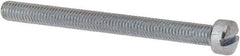 Value Collection - #10-32 UNF, 2-1/4" Length Under Head Slotted Drive Machine Screw - Fillister Head, Grade J82 Steel, Zinc-Plated Finish, Without Washer - Americas Industrial Supply
