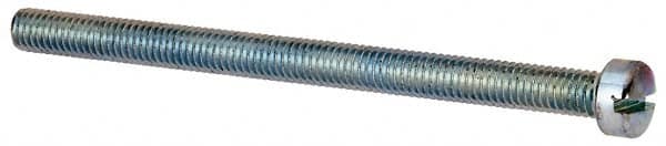 Value Collection - #10-32 UNF, 2-3/4" Length Under Head Slotted Drive Machine Screw - Fillister Head, Grade J82 Steel, Zinc-Plated Finish, Without Washer - Americas Industrial Supply