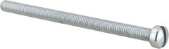Value Collection - #10-32 UNF, 3" Length Under Head Slotted Drive Machine Screw - Fillister Head, Grade J82 Steel, Zinc-Plated Finish, Without Washer - Americas Industrial Supply