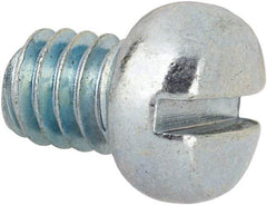 Value Collection - #12-24 UNC, 1/4" Length Under Head Slotted Drive Machine Screw - Fillister Head, Grade J82 Steel, Zinc-Plated Finish, Without Washer - Americas Industrial Supply