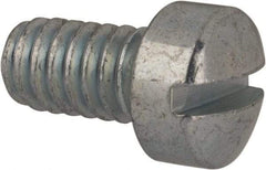 Value Collection - #12-24 UNC, 3/8" Length Under Head Slotted Drive Machine Screw - Fillister Head, Grade J82 Steel, Zinc-Plated Finish, Without Washer - Americas Industrial Supply