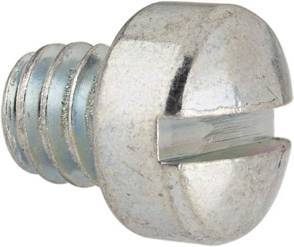 Value Collection - 1/4-20 UNC, 1/4" Length Under Head Slotted Drive Machine Screw - Fillister Head, Grade J82 Steel, Zinc-Plated Finish, Without Washer - Americas Industrial Supply