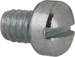 Value Collection - 1/4-20 UNC, 5/16" Length Under Head Slotted Drive Machine Screw - Fillister Head, Grade J82 Steel, Zinc-Plated Finish, Without Washer - Americas Industrial Supply