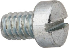 Value Collection - 1/4-20 UNC, 3/8" Length Under Head Slotted Drive Machine Screw - Fillister Head, Grade J82 Steel, Zinc-Plated Finish, Without Washer - Americas Industrial Supply