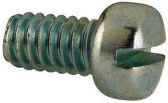Value Collection - 1/4-20 UNC, 7/16" Length Under Head Slotted Drive Machine Screw - Fillister Head, Grade J82 Steel, Zinc-Plated Finish, Without Washer - Americas Industrial Supply