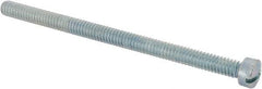 Value Collection - 1/4-20 UNC, 4" Length Under Head Slotted Drive Machine Screw - Fillister Head, Grade J82 Steel, Zinc-Plated Finish, Without Washer - Americas Industrial Supply