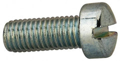 Value Collection - 1/4-28 UNF, 5/8" Length Under Head Slotted Drive Machine Screw - Fillister Head, Grade J82 Steel, Zinc-Plated Finish, Without Washer - Americas Industrial Supply