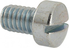 Value Collection - 5/16-18 UNC, 1/2" Length Under Head Slotted Drive Machine Screw - Fillister Head, Grade J82 Steel, Zinc-Plated Finish, Without Washer - Americas Industrial Supply