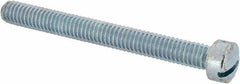 Value Collection - 5/16-18 UNC, 3" Length Under Head Slotted Drive Machine Screw - Fillister Head, Grade J82 Steel, Zinc-Plated Finish, Without Washer - Americas Industrial Supply