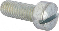 Value Collection - 3/8-16 UNC, 1" Length Under Head Slotted Drive Machine Screw - Fillister Head, Grade J82 Steel, Zinc-Plated Finish, Without Washer - Americas Industrial Supply
