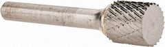 OSG - 1/2" Cut Diam, 1/4" Shank Diam, Cylinder Head Burr - Carbide, Flat End, 1/2" LOC, 2" OAL - Americas Industrial Supply