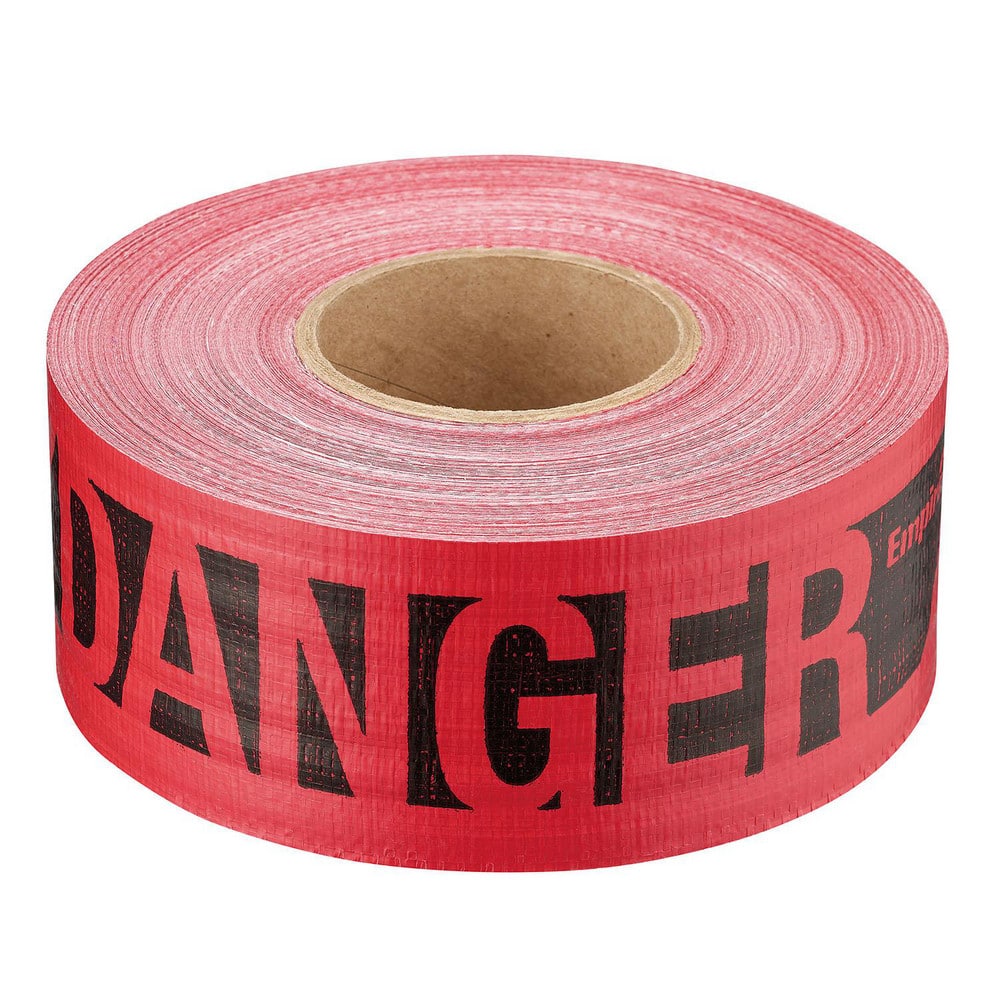 Barricade & Flagging Tape; Tape Type: Tape; ANSI Warning Tape; Marked; Legend: Danger Peligro; Material: Plastic; Overall Length: 500.00; Overall Width: 3; Color: Red; Language: English; Spanish; Applications: PPE; Roll Width (Inch): 3