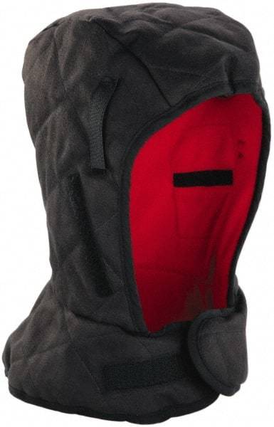 Ergodyne - Universal Size, Black, Underneath Hard Hat Winter Liner - Shoulder Cape Length, 3 Layer - Americas Industrial Supply