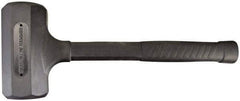 Paramount - 52 oz Head 2-1/8" Face Diam Rubber Dead Blow Hammer - 14-5/8" OAL, Rubber-Covered Steel Handle - Americas Industrial Supply