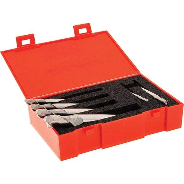 SGS - 1/8 to 1/2", 2 Flute Square End Mill Set - Uncoated, Solid Carbide, Single End, 1/8, 3/16, 1/4, 5/16, 3/8, 1/2" Shank Diam, Centercutting - Americas Industrial Supply