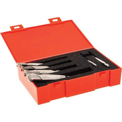 SGS - 1/8 to 1/2", 2 Flute Square End Mill Set - Uncoated, Solid Carbide, Double End, 1/8, 3/16, 1/4, 5/16, 3/8, 1/2" Shank Diam, Centercutting - Americas Industrial Supply