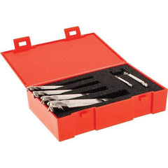 SGS - 1/8 to 1/2", 4 Flute Square End Mill Set - Uncoated, Solid Carbide, Double End, 1/8, 3/16, 1/4, 5/16, 3/8, 1/2" Shank Diam, Centercutting - Americas Industrial Supply