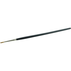 1/16″ Watercolor Brush, Red Sable, 5/16″ Trim Length, Round Handle - Americas Industrial Supply