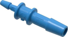 Made in USA - 1/4 x 1/8" Barb, HDPE Single Barbed Tube Reducer - Blue, Male - Americas Industrial Supply