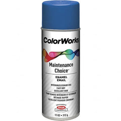 Krylon - Royal Blue, Enamel Spray Paint - 15 to 18 Sq Ft per Can, 16 oz Container, Use on General Industrial Maintenance & Touch-up Work - Americas Industrial Supply