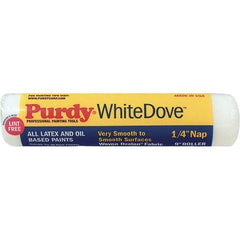 Purdy - 1/4" Nap, 9" Wide Paint General Purpose Roller Cover - Smooth Texture, Dralon - Americas Industrial Supply