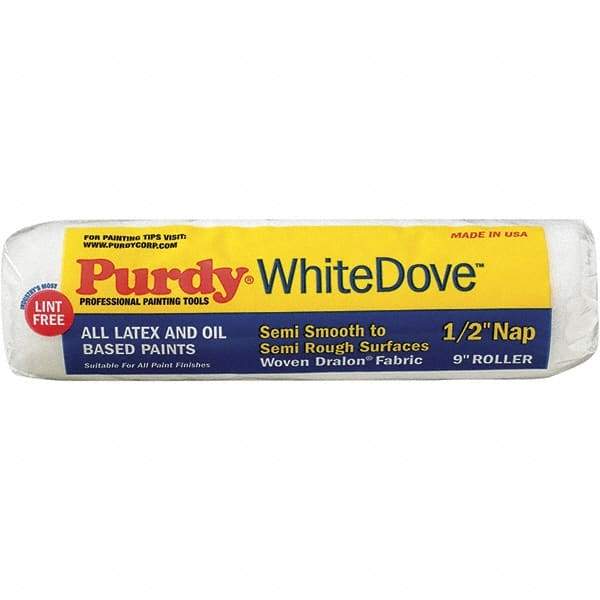 Purdy - 1/2" Nap, 9" Wide Paint General Purpose Roller Cover - Semi-Rough Texture, Dralon - Americas Industrial Supply