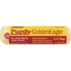 Purdy - 1/2" Nap, 9" Wide Paint General Purpose Roller Cover - Semi-Rough Texture, Synthetic Knit - Americas Industrial Supply