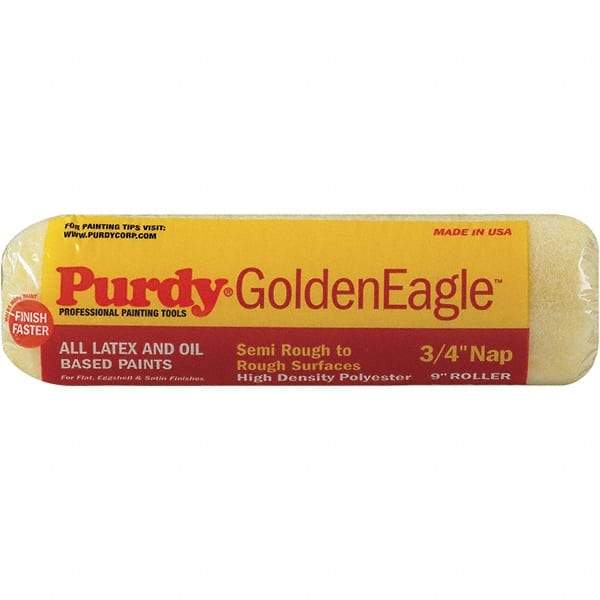 Purdy - 3/4" Nap, 9" Wide Paint General Purpose Roller Cover - Semi-Rough Texture, Synthetic Knit - Americas Industrial Supply