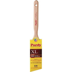 Purdy - 2" Angled Synthetic Sash Brush - 2-11/16" Bristle Length, 6" Wood Fluted Handle - Americas Industrial Supply