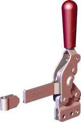 De-Sta-Co - 1,000 Lb Holding Capacity, Vertical Handle, Manual Hold Down Toggle Clamp - 64° Handle Movement, 76° Bar Opening, Solid Bar, Straight Base, Carbon Steel - Americas Industrial Supply